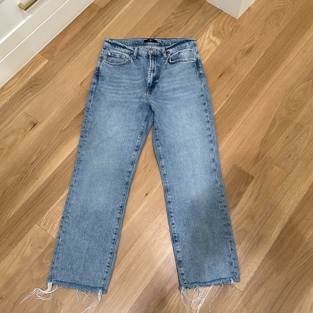7 FOR ALL MANKIND LOGAN STOVEPIPE JEANS SIZE 28